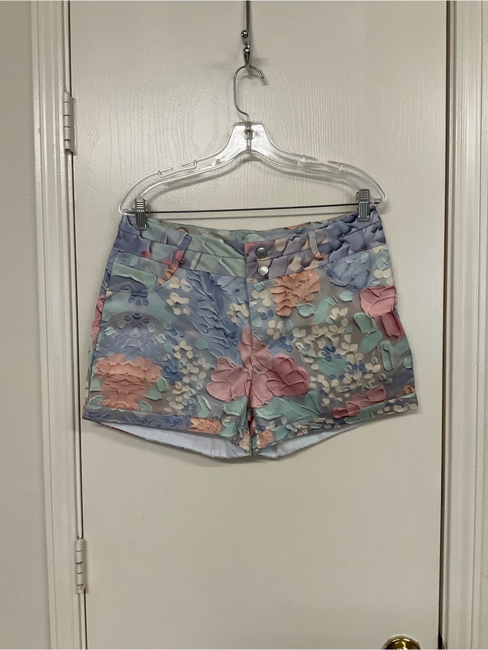 Women’s Pastel Floral Jean Shorts - Multicolor